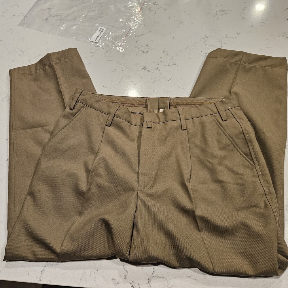 Bund Pants Mens 52 Tan Straight Leg Dress Pants 32X29 - Picture 2 of 8